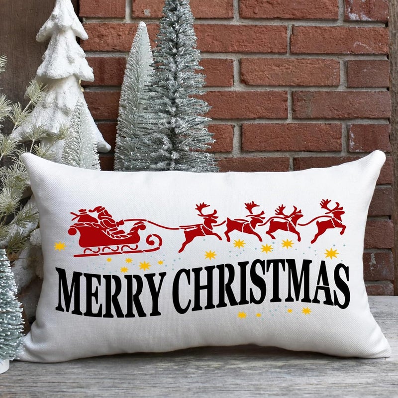 SUNVERSE Christmas Stencils for Crafts Reusable Christmas Doormat Stencils Xmas Holiday Stencil for Painting on Wood Door Mats Fabrics Decor - Image 4